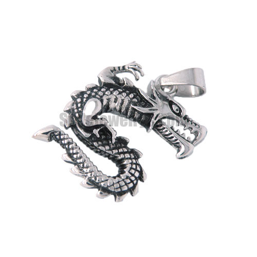 Stainless Steeljewelry pendant 2 tone Dragon Chinese Zodiac Sign Charm Pendant SWP0018 - Click Image to Close